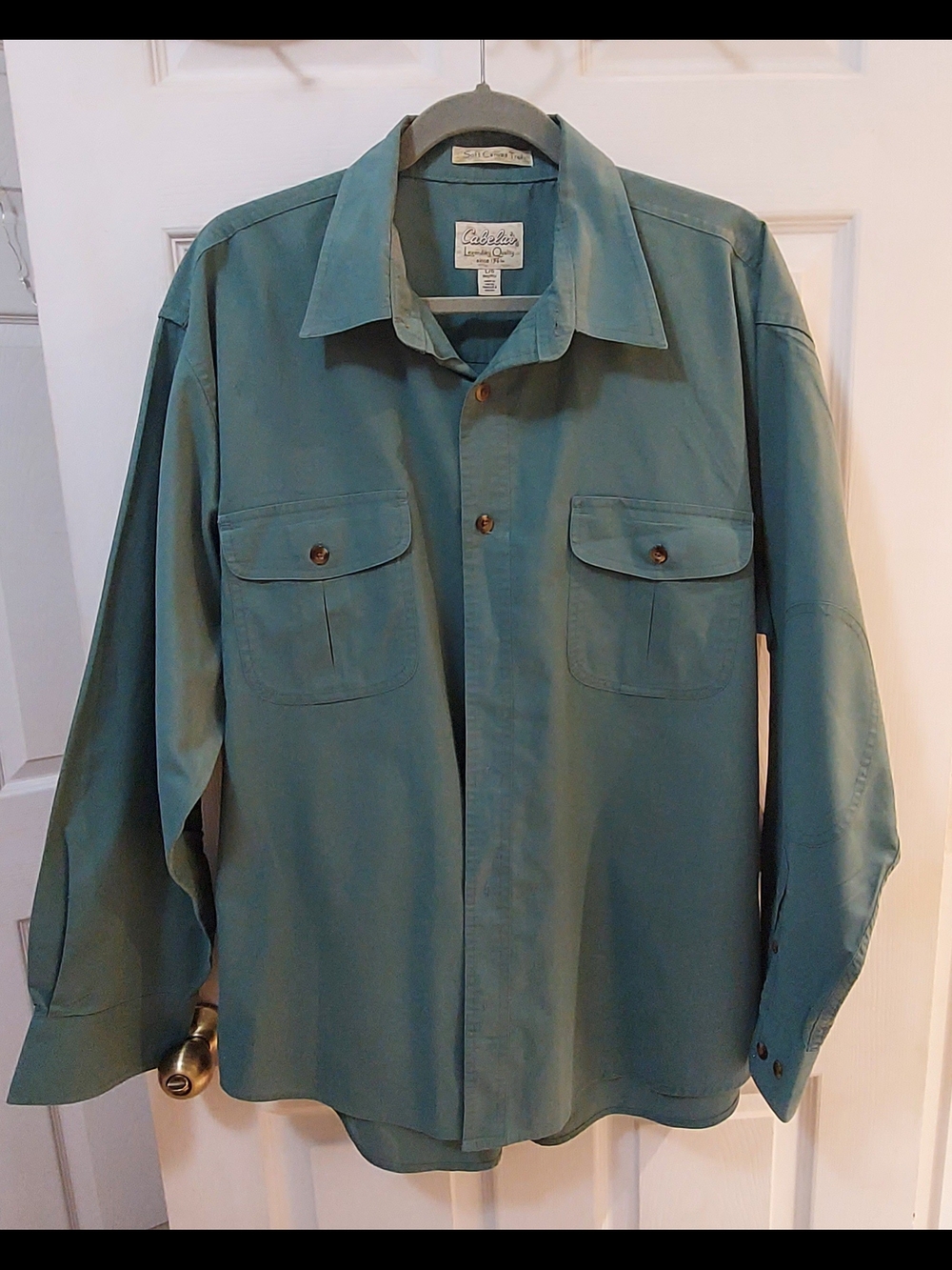 Cabela's Men's Teal Button-Down Casual Shirt